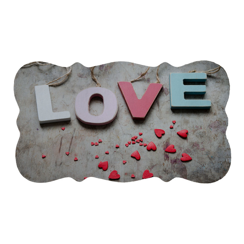  پادری مدل دالبر طرح LOVE کد 6238 سایز 110×60 سانتی متر
