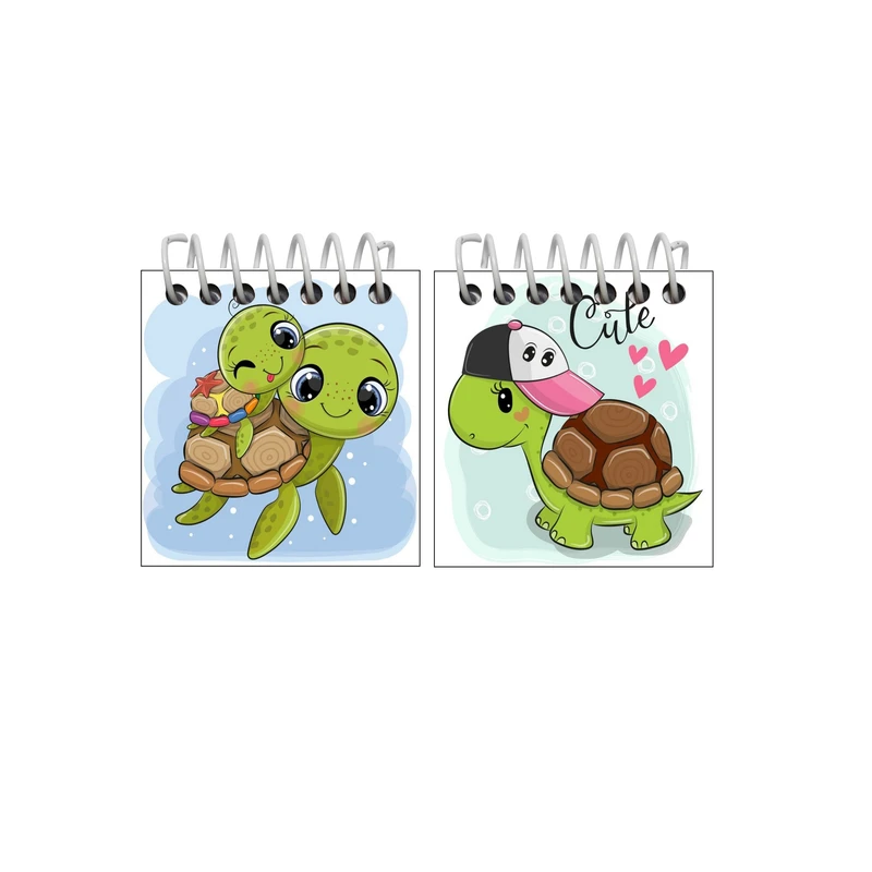 دفترچه یادداشت مدل لاکپشت کیوت کد 13 مجموعه دو عددی