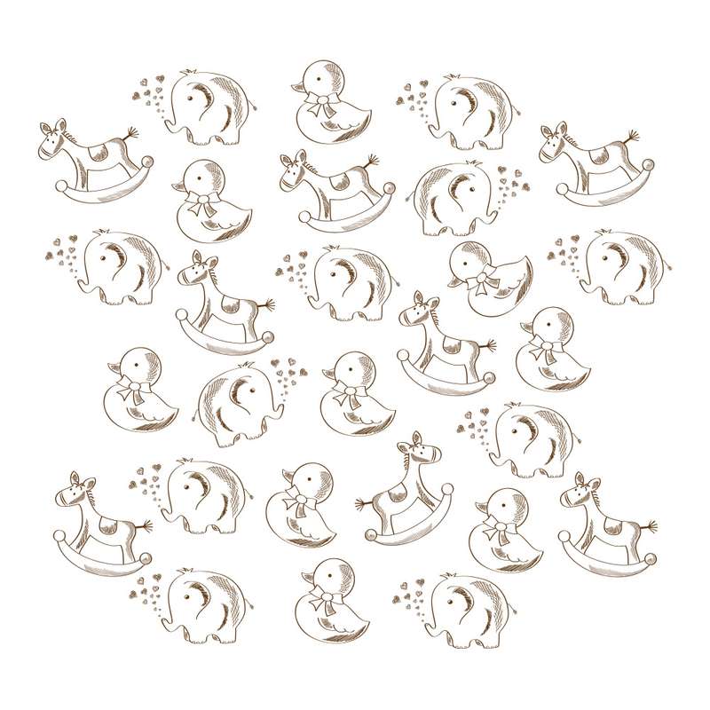 استیکر دیواری کودک گراسیپا مدل حیوانات مجموعه 28 عددی