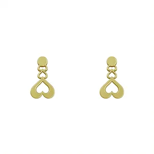 گوشواره طلا 18 عیار زنانه مدوپد مدل قلب کد GA1-10200