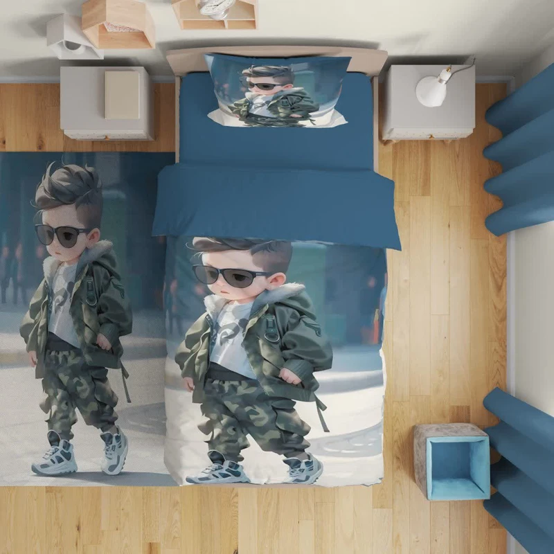 سرویس روتختی 1 نفر 4 تکه مدل پسرشجاع