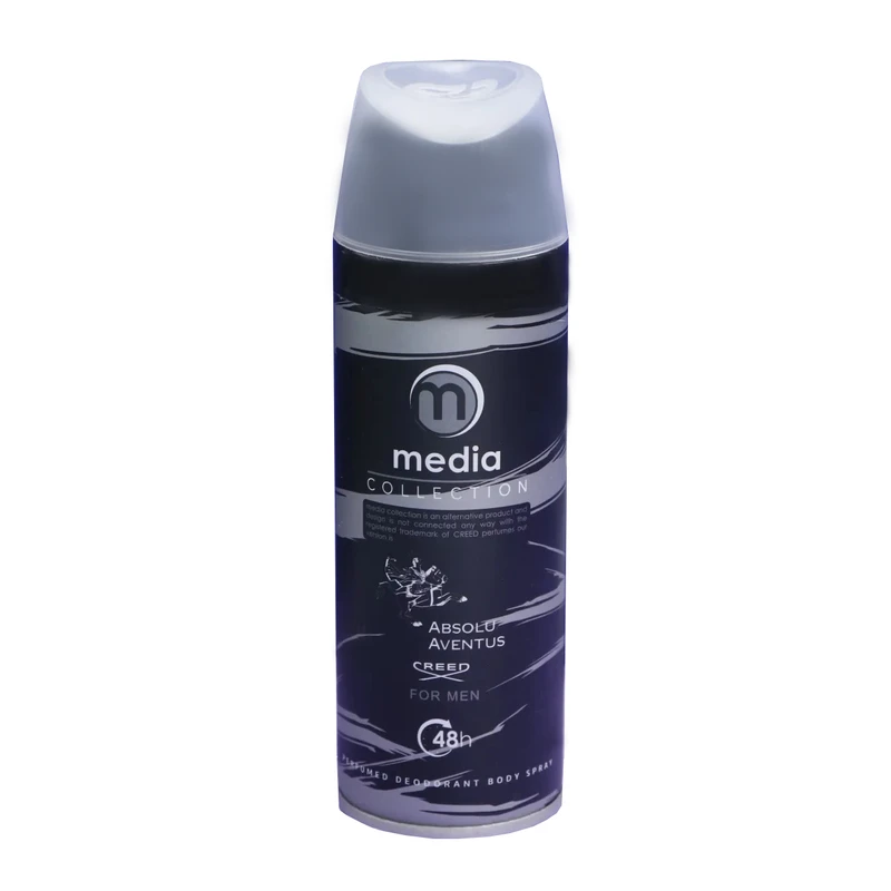 اسپری دئودورانت مردانه مدیا مدل Creed Absolu Aventus حجم 200 میلی‌لیتر