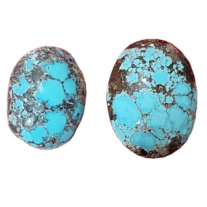 سنگ فیروزه نیشابور کد CZN5007 مجموعه 2 عددی