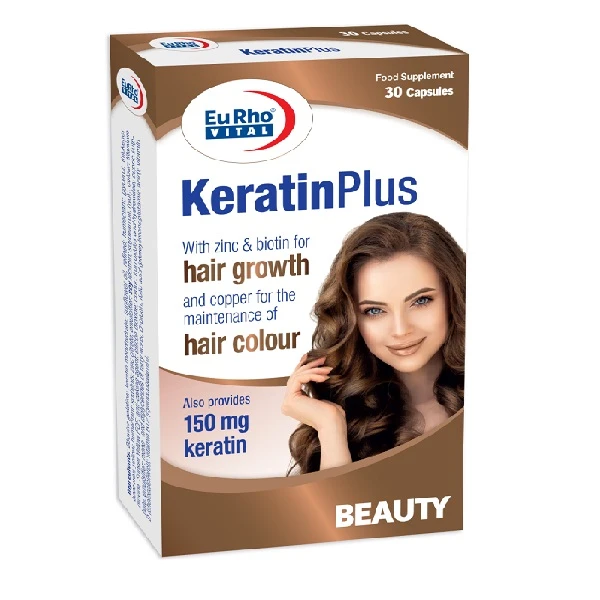 کپسول ژلاتینی نرم کراتین پلاس یوروویتال بسته 30 عددی