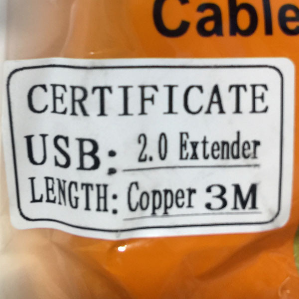 کابل افزایش طول USB2.0 انزو مدل EX30 طول 3 متر