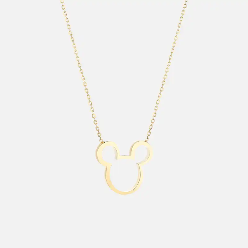 گردنبند طلا 18 عیار زنانه مدل موش