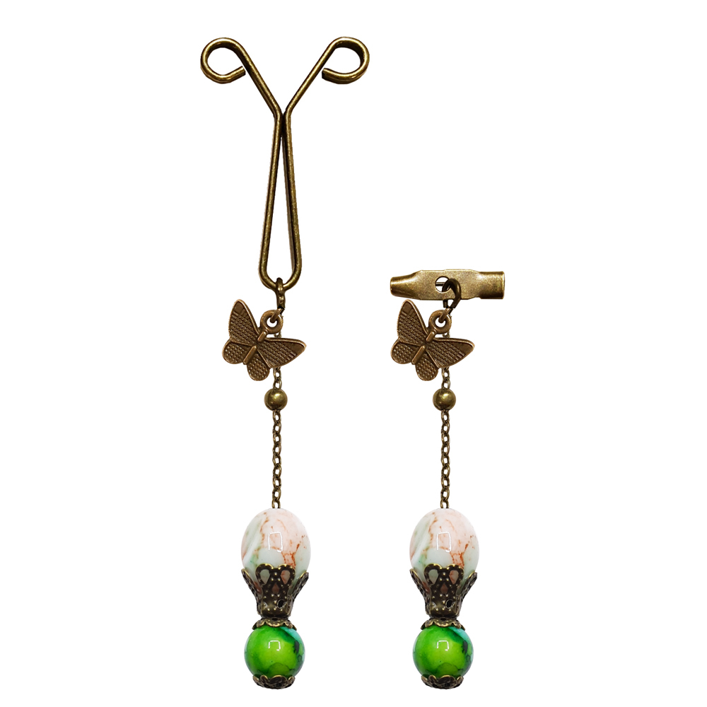 ست گیره روسری و سنجاق سینه زنانه مدل پروانه