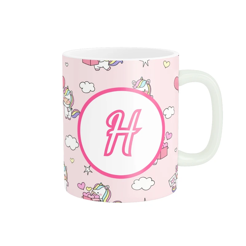 ماگ پاد آفرین مدل اسم شخصی فانتزی طرح اول اسم حرف H کد p11274