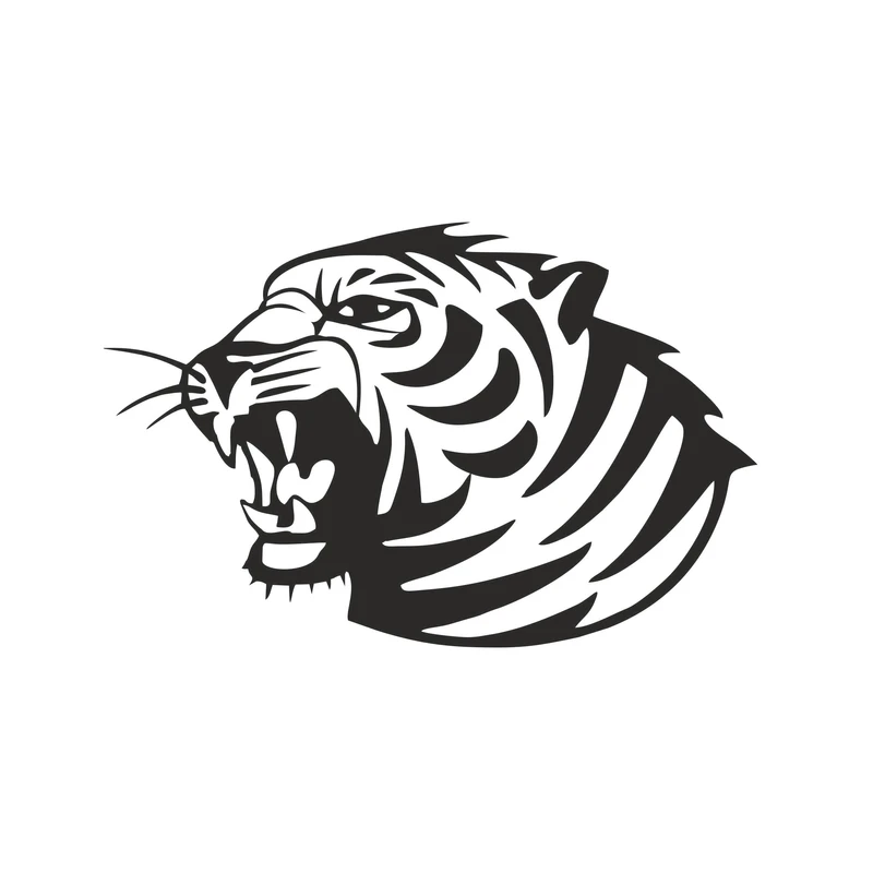 برچسب بدنه خودرو لیزارد مدل فانتزی طرح ببر کد LZD-855