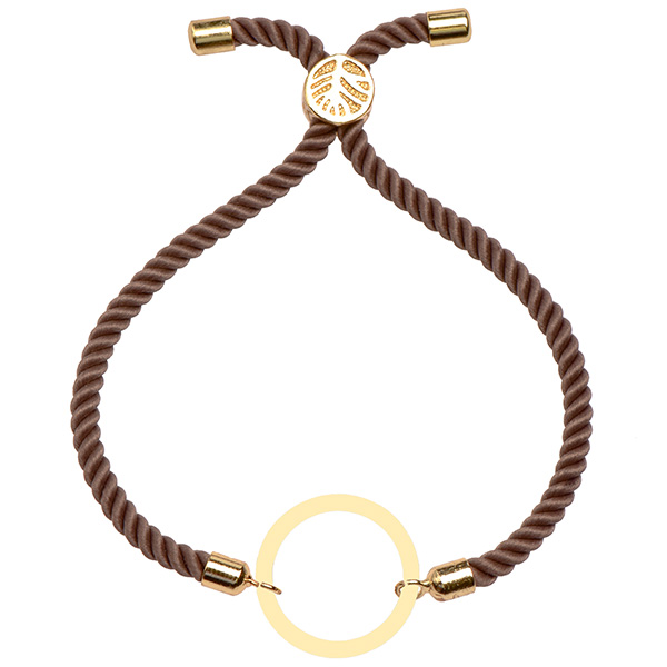 دستبند طلا 18 عیار دخترانه کرابو طرح دایره مدل Krd1597