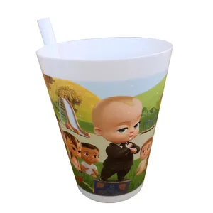 لیوان کودک مدل نی دار طرح بچه رییس کد BOSS-B-6