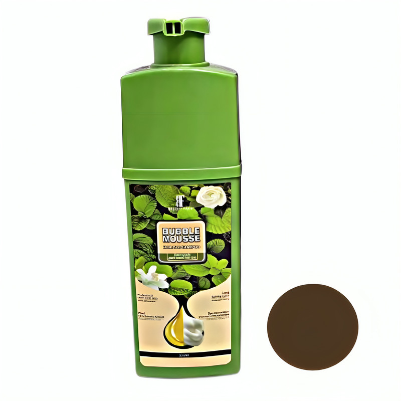 شامپو رنگ مو بابل موس مدل BRIGHT FACE رنگ قهوه ای تیره حجم 500 میلی لیتر