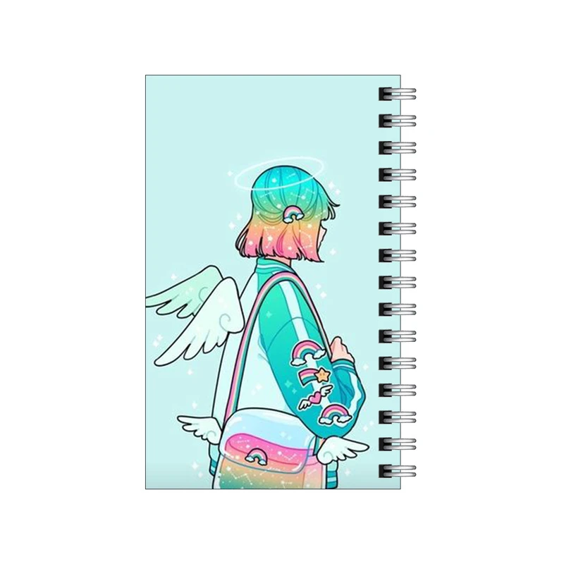 دفترچه یادداشت مدل to do list طرح دختر رنگین کمانی فرشته کد 5575580