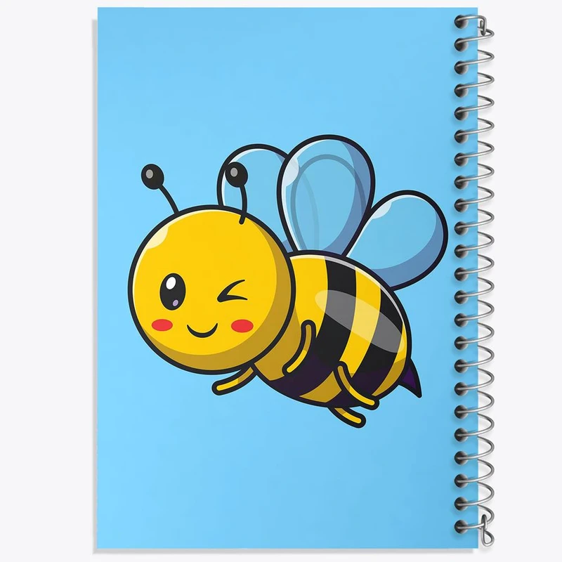 دفتر نت موسیقی 50 برگ خندالو مدل حیوانات بامزه زنبور کد 25409