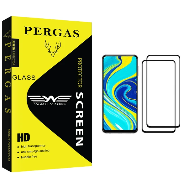 محافظ صفحه نمایش وایلی نایس مدل Pergas Glass مناسب برای گوشی موبایل شیائومی Redmi Note 9S بسته دو عددی