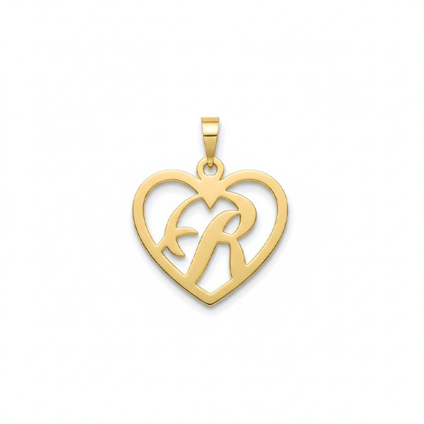 آویز گردنبند طلا 18 عیار زنانه مدوپد مدل حرف R کد PA1-12843