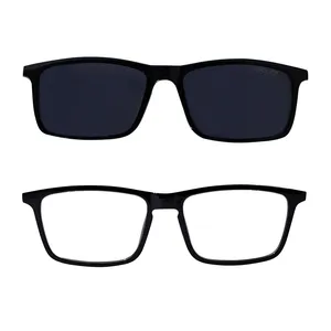 فریم عینک طبی مستطیلی مردانه پلیس مدل 2CB2309 مناسب برای انواع فرم صورت به همراه کاور آفتابی بسته 2 عددی