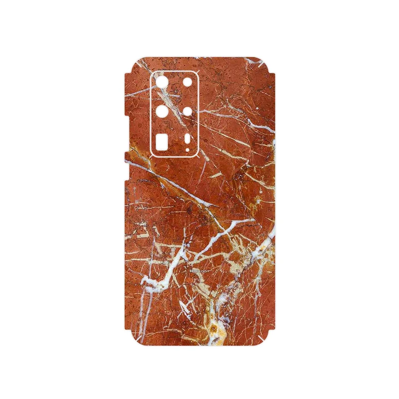 برچسب پوششی ماهوت مدل Red Marble مناسب برای گوشی موبایل هوآوی P40 Pro Plus