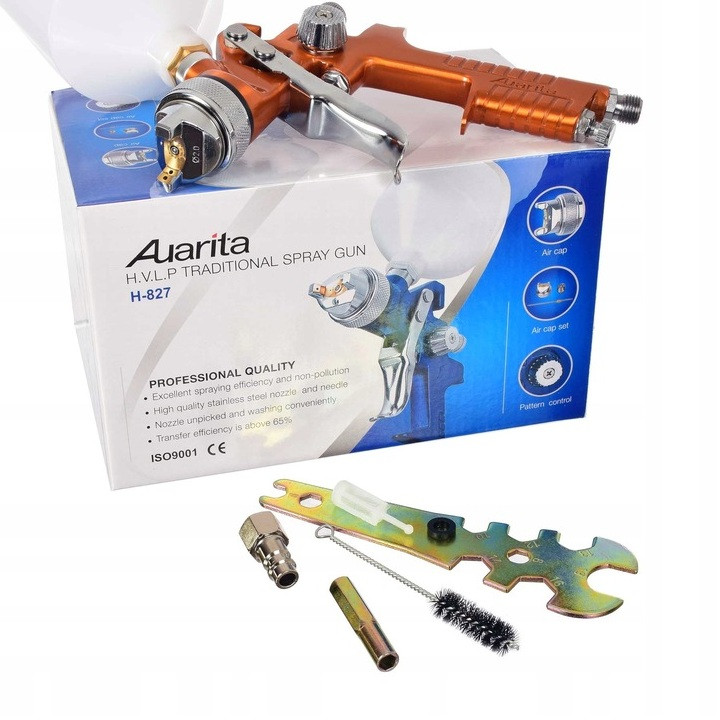 پیستوله رنگ آئوریتا مدل   سه تنظیمه  H827 - GOLD کد نازل 2/5