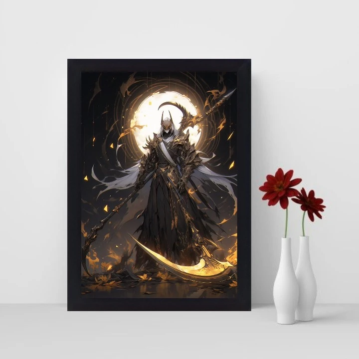 تابلو نوری گیم دکور طرح قهرمان فانتزی مدل Hero