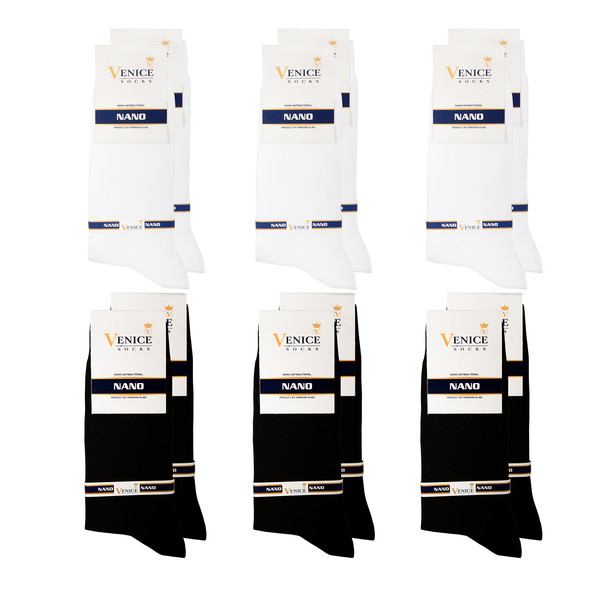 جوراب مردانه ونیز کد AL-V18 مجموعه 12 عددی