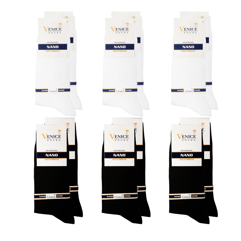 جوراب مردانه ونیز کد AL-V18 مجموعه 12 عددی