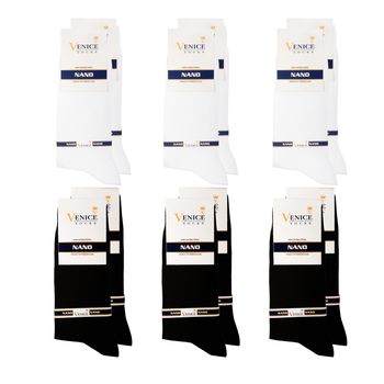 جوراب مردانه ونیز کد AL-V18 مجموعه 12 عددی