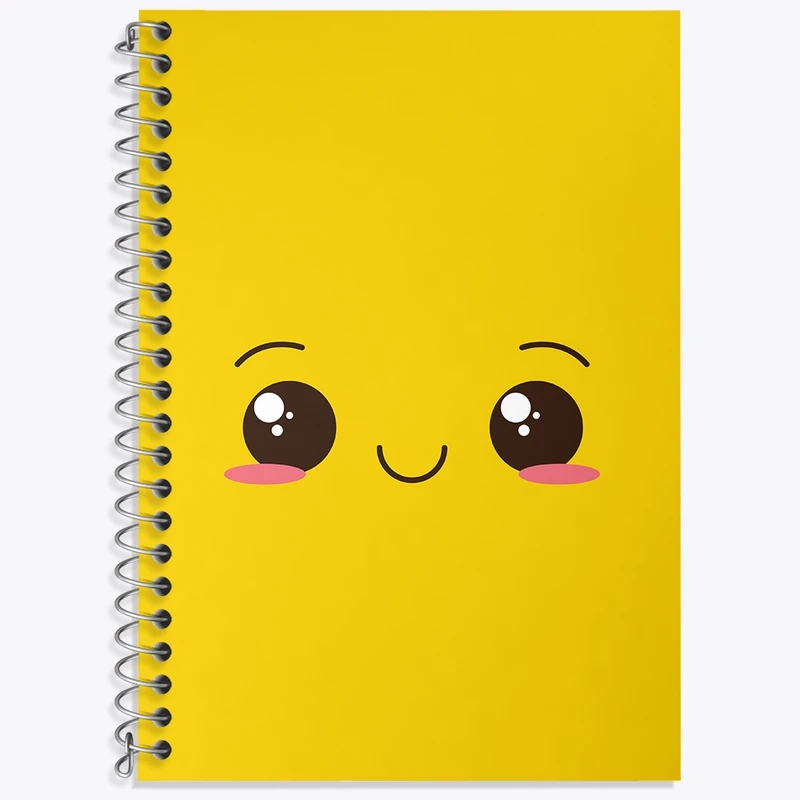 دفتر زبان 50 برگ خندالو مدل سه خط طرح ایموجی کد N619