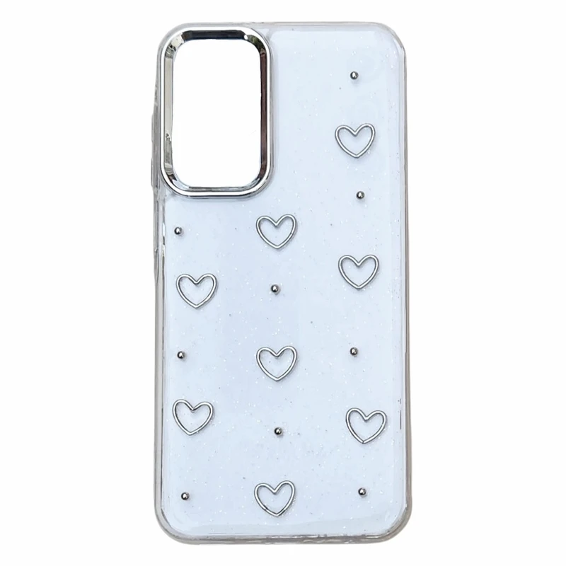 کاور مدل رزینی شاین طرح قلب مناسب برای گوشی موبایل سامسونگ Galaxy A52 / A52S 