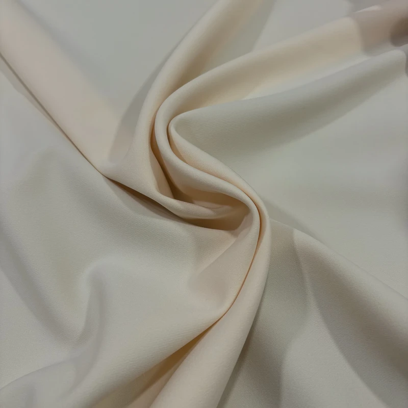 پارچه لباس عرض 1.5 متر مدل والا طرح کرپ رنگ شیری