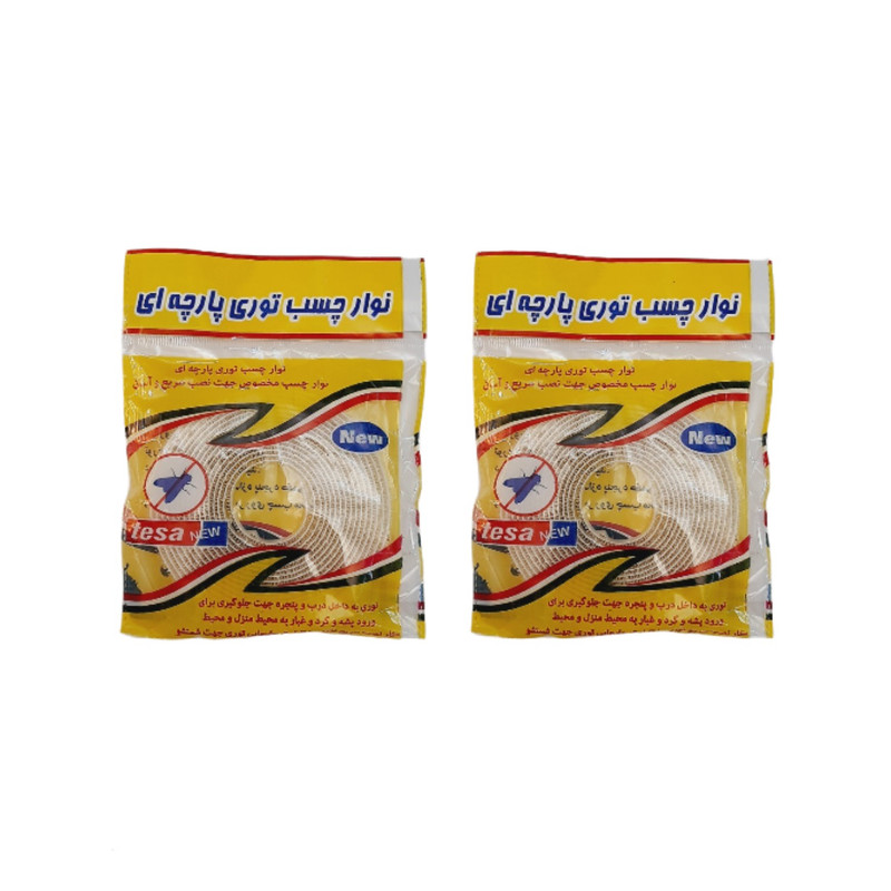 چسب توری پنجره مدل t2 طول 3.5 متر مجموعه دو عددی