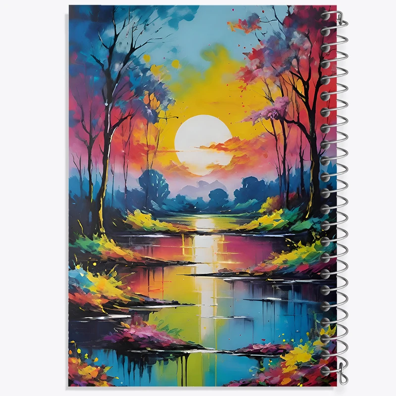 دفتر لیست خرید 50 برگ خندالو طرح منظره غروب کد N3433