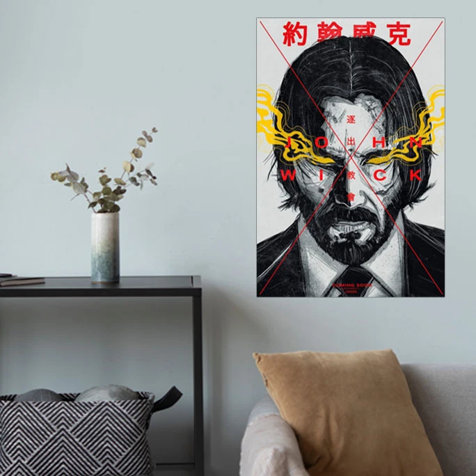 پوستر گوفی مدل والپیپر جان ویک تحت تعقیب در ژاپن طرح John Wick Wanted Japan کد JPN48