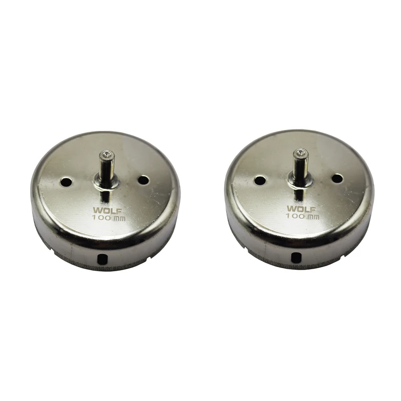 مته گرد بر شیشه ولف مدل YP-0100 سایز 100میلی متر مجموعه 2  عددی 