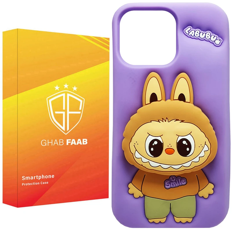 کاور قاب فاب مدل Labubu طرح لبوبو مناسب برای گوشی موبایل اپل iPhone 13 Pro Max / iPhone 12 Pro Max