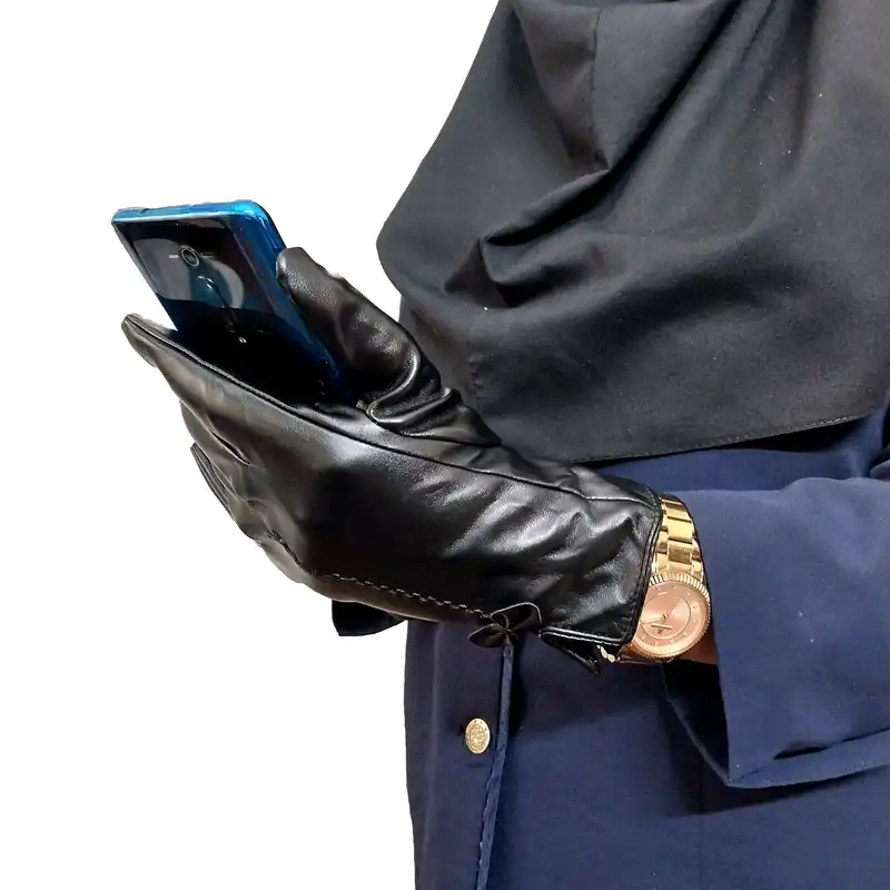 دستکش زنانه مدل چرمی کد LIN-PA02