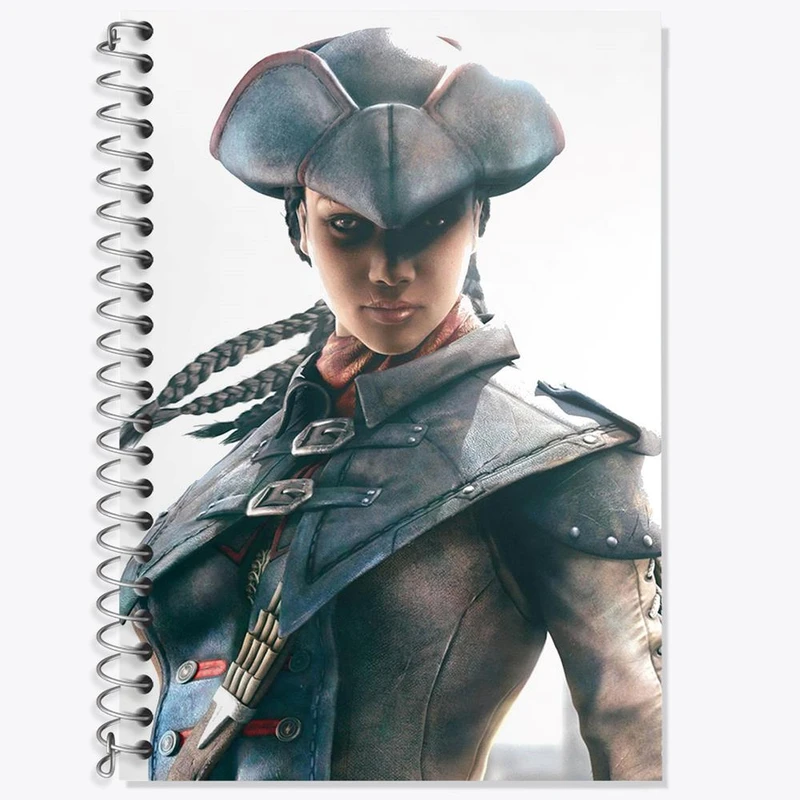 دفتر زبان 50 برگ خندالو مدل سه خط طرح بازی اساسینز کرید Assassins Creed کد 27933