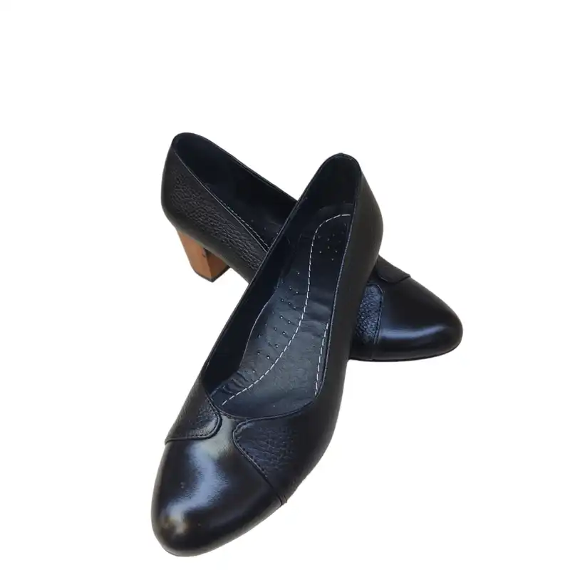 کفش زنانه مدل ایران چرم طبیعی رنگ مشکی