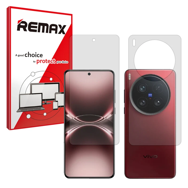 محافظ صفحه نمایش مات ریمکس مدل Resistant مناسب برای گوشی موبایل ویوو X200 Ultra به همراه محافظ پشت گوشی 
