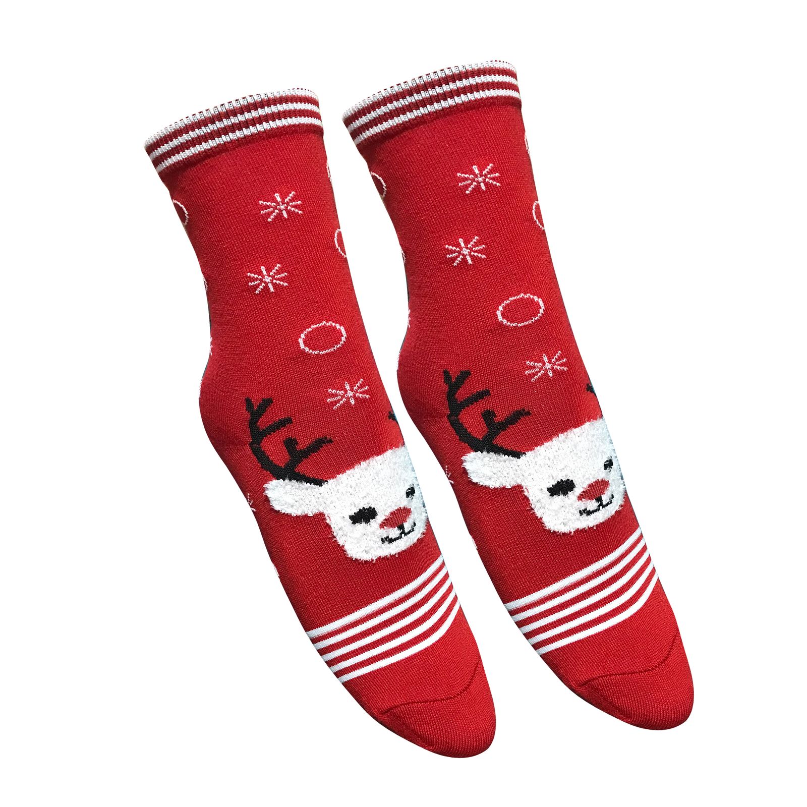 جوراب زنانه تن پوش هنگامه مدل گوزن برفی -  - 3