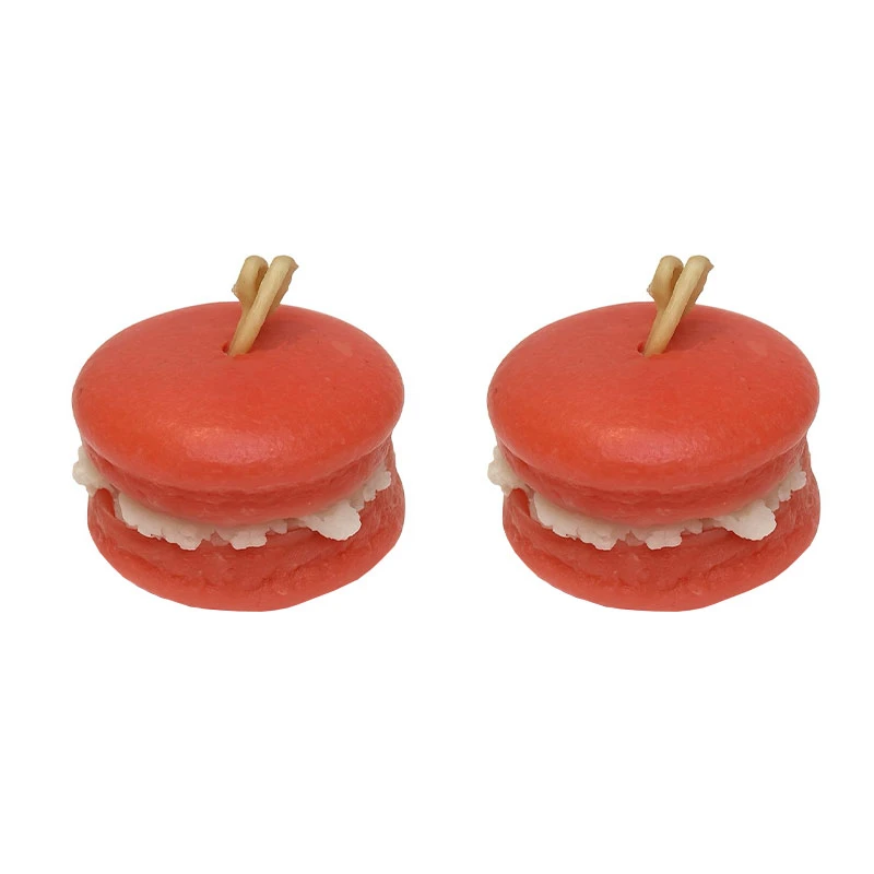 شمع دست ساز بدون بو طرح ماکارون زمان اتمام 3 ساعت مجموعه 2 عددی