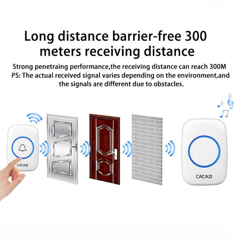 زنگ بی سیم کاکازی مدل A10W مجموعه سه عددی