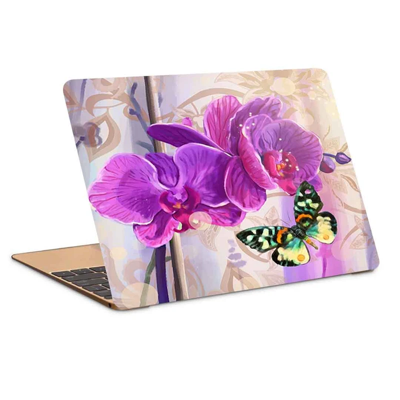 استیکر لپ تاپ طرح گل و پروانه مدل P-235 مناسب برای لپ تاپ 15.6 اینچ 