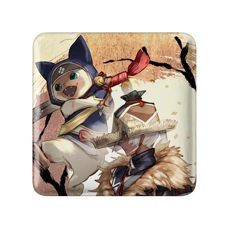 مگنت خندالو طرح بازی شکارچی هیولا (Monster Hunter) مدل مربعی کد 33246