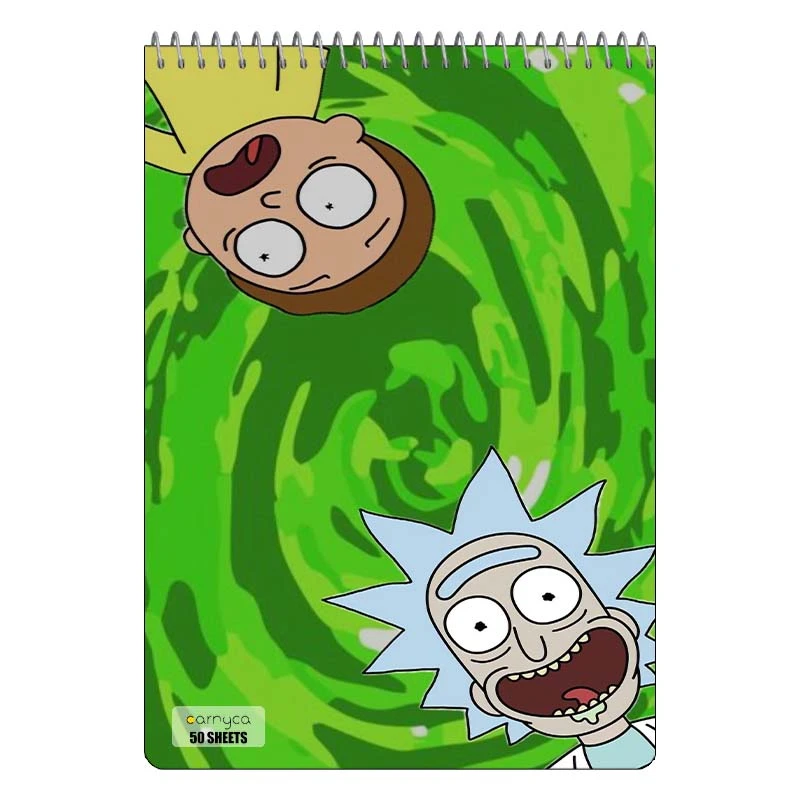 دفتر نقاشی 50 برگ سیمی کارنیکا طرح ریک و مورتی Rick and Morty کد 76207
