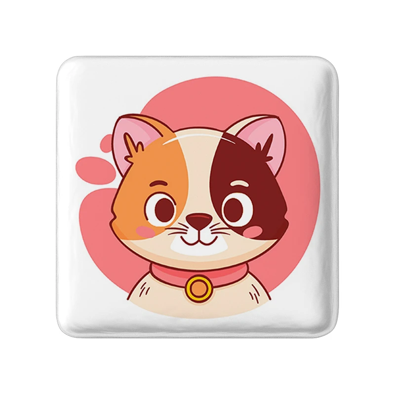 مگنت خندالو طرح گربه حیوانات بامزه مدل مربعی کد 37162