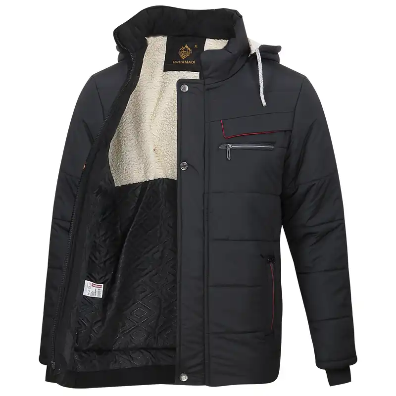 کاپشن مردانه مدل  هاما کد Da-Km-Mo-S 2002 رنگ سرمه ای تیره