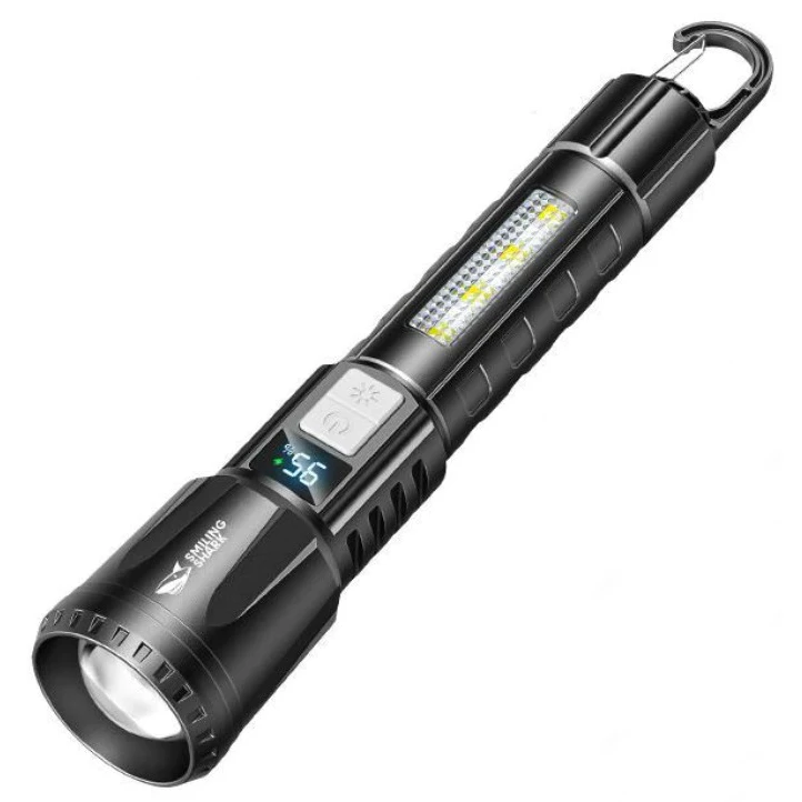 چراغ قوه دستی اسمایلینگ شارک مدل شارژی SD-5385A با نور چندرنگ