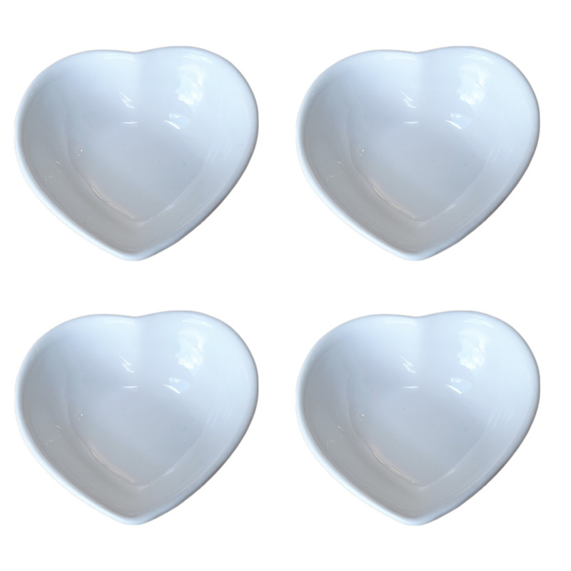 پیاله مدل سرامیکی طرح قلبی کد 2023 بسته 4 عددی