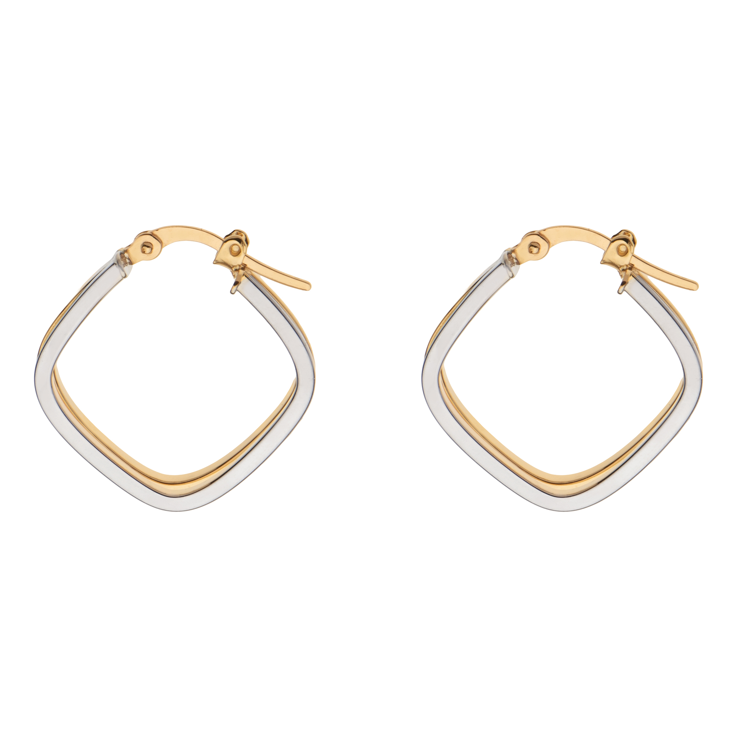 گوشواره حلقه‌ای طلا 18 عیار زنانه گلدم مدل E-3070054